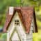 Glitzhome® 12" Washed White Distressed Cottage Birdhouse